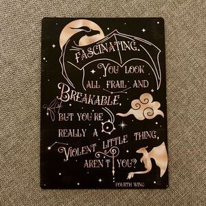 Fourth Wing Rebecca Yarros Quote Magnet